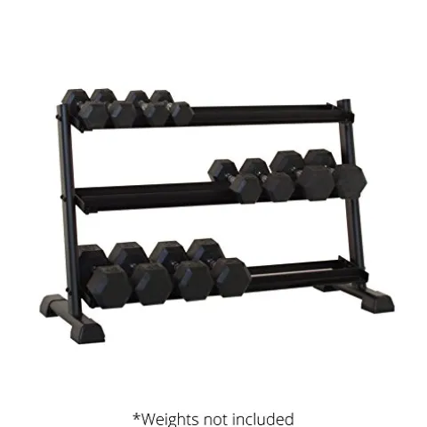 Inspire Fitness 3-Tier Dumbbell Rack Black