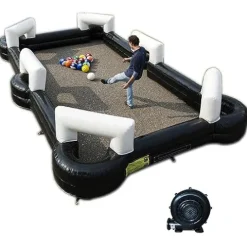 INTBUYING Inflatable Foot Pool Table 16.4×9.8ft Black