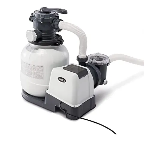 Intex Above-Ground Pool Set with Pump and Vacuum Gray