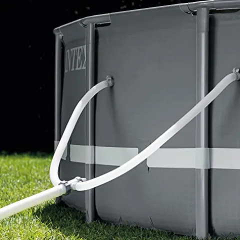 Intex Above-Ground Pool Set with Pump and Vacuum Gray