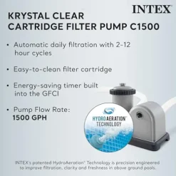 Intex Clearview Prism Frame Above Ground Swimming Pool Gray