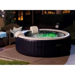 Intex 28409E PureSpa 6 Person Inflatable Portable Heated Hot Tub Spa 85-inch x 28-inch 170 Bubble Jets – 2 Pack