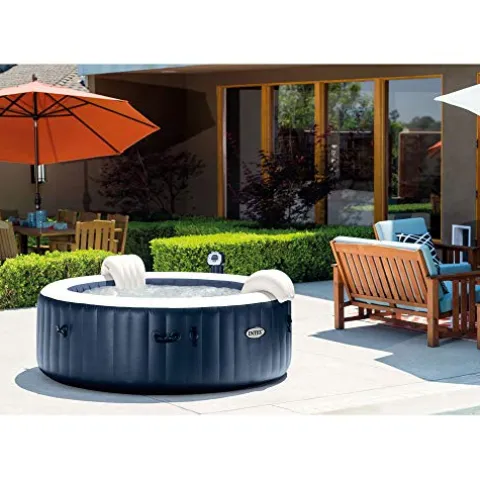 Intex 28409E PureSpa 6 Person Inflatable Portable Heated Hot Tub Spa 85-inch x 28-inch 170 Bubble Jets – 2 Pack