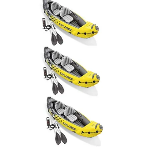 Intex Explorer K2 Inflatable Kayak Set Yellow