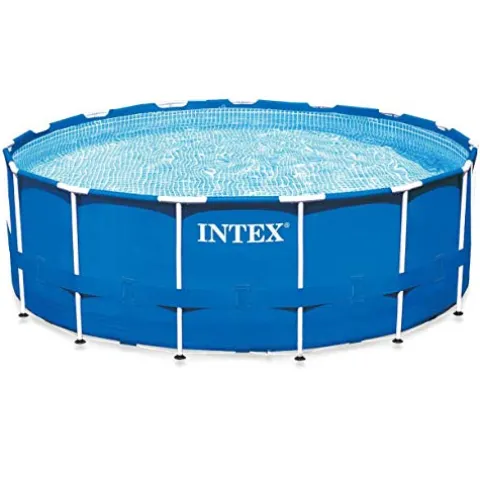 Intex 15ft X 48in Metal Frame Pool Set Blue