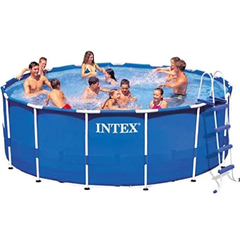 Intex 15ft X 48in Metal Frame Pool Set Blue