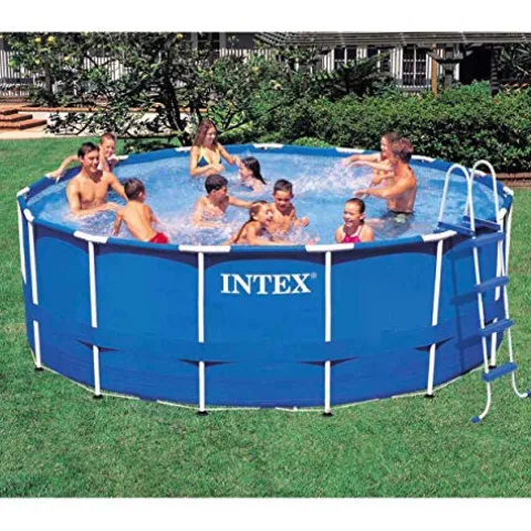 Intex 15ft X 48in Metal Frame Pool Set Blue