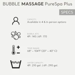 Intex Handheld Pool Vacuum Cleaner with Brush Heads and 6 Person Bubble Massage Hot Tub Spa Cobalt Blue