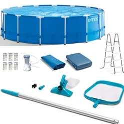 Intex Metal Frame Swimming Pool Set Blue