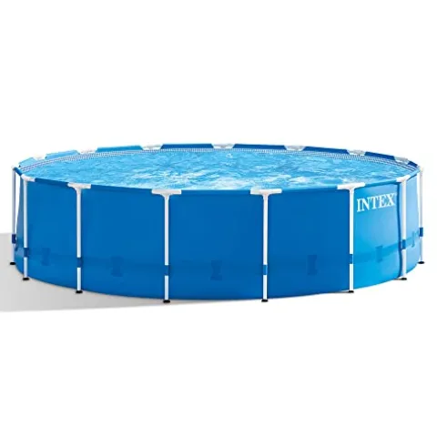 Intex Metal Frame Swimming Pool Set Blue
