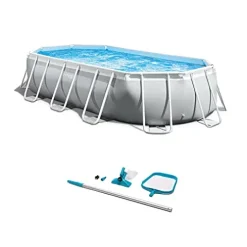 Intex Oval Prism Pool with Cleaning Kit and Skimmer