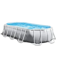 Intex Oval Prism Pool with Cleaning Kit and Skimmer