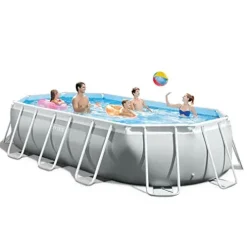 Intex Oval Prism Pool with Cleaning Kit and Skimmer