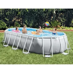 Intex Oval Prism Pool with Cleaning Kit and Skimmer