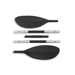 Intex 2-Person Inflatable Kayak with Oars, Air Pump & 4-Person Boat with Oars, Pump