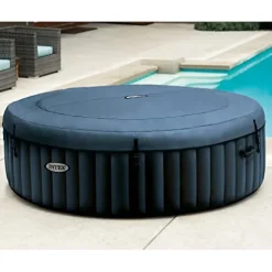 Intex Portable Inflatable Hot Tub Bubble Jet Spa Blue