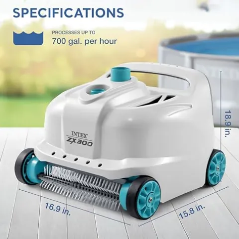 Intex Prism Frame Above Ground Pool Set with Accessories Blue