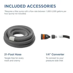 Intex Prism Frame Above Ground Pool Set with Accessories Blue