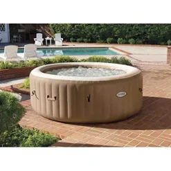 Intex PureSpa Bubble Massage Inflatable Spa Set Tan