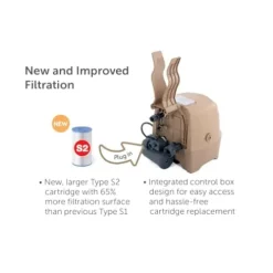 Intex PureSpa Bubble Massage Inflatable Hot Tub Set, 6 Person, Tan