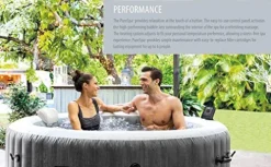 Intex PureSpa Greywood Deluxe 85″ x 25″ Inflatable 6 Person Hot Tub Greywood