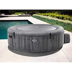 Intex PureSpa Greywood Deluxe 85″ x 25″ Inflatable 6 Person Hot Tub Greywood