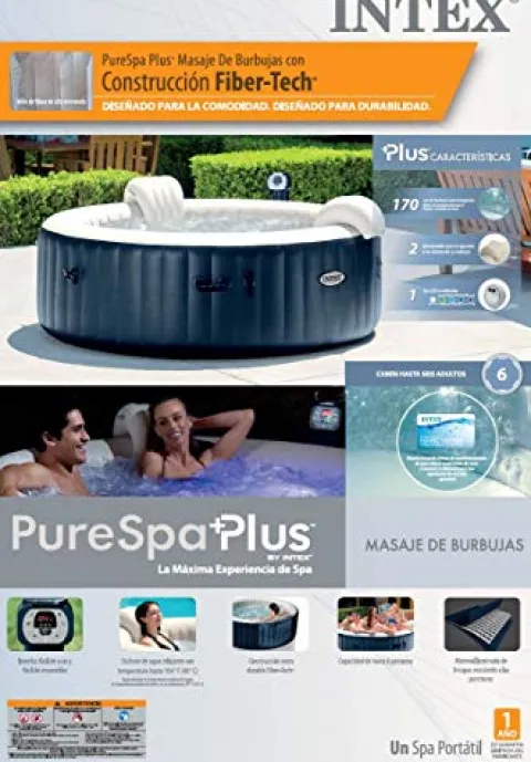 Intex PureSpa Inflatable Portable Hot Tub Blue