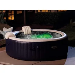 Intex PureSpa Plus 6 Person Inflatable Hot Tub Navy Blue
