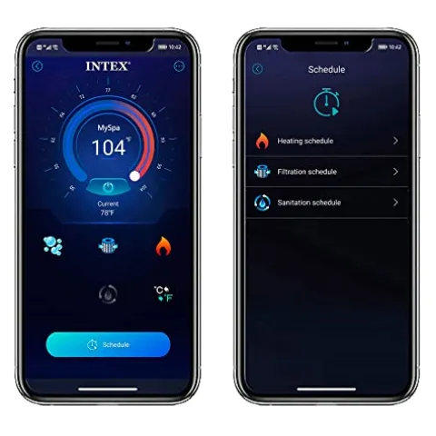 Intex PureSpa Plus 4 Person Inflatable Outdoor Hot Tub Spa 83″ Square Greystone