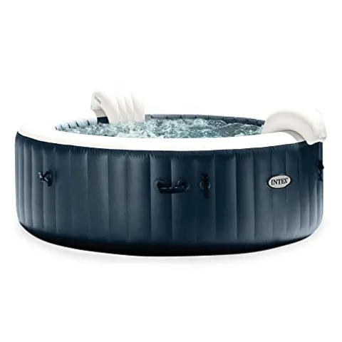 Intex PureSpa Plus 6 Person Portable Inflatable Hot Tub Blue