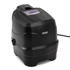 Intex PureSpa Plus Greystone Inflatable Square Outdoor Hot Tub Spa Gray