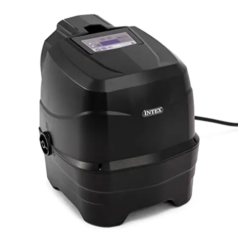 Intex PureSpa Plus Greystone Inflatable Square Outdoor Hot Tub Spa Gray