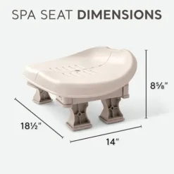 Intex PureSpa Plus Greystone Inflatable Square Hot Tub with Maintenance Kit & Seats Gray