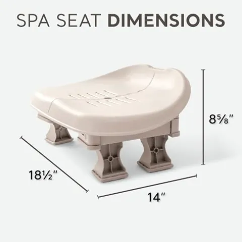 Intex PureSpa Plus Greystone Inflatable Square Hot Tub with Maintenance Kit & Seats Gray