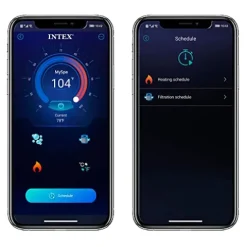 Intex PureSpa Plus Greywood Inflatable Hot Tub with LED Lights Gray