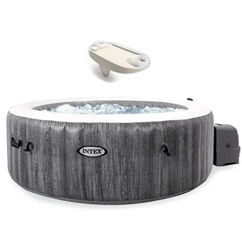 Intex PureSpa Plus Greywood Inflatable Hot Tub with LED Lights Multicolor