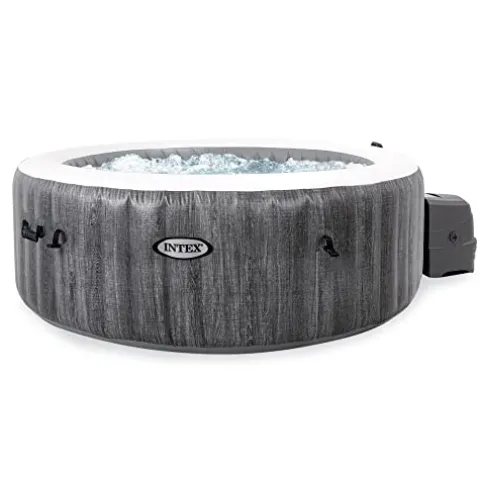 Intex PureSpa Plus Greywood Inflatable Hot Tub with LED Lights Multicolor