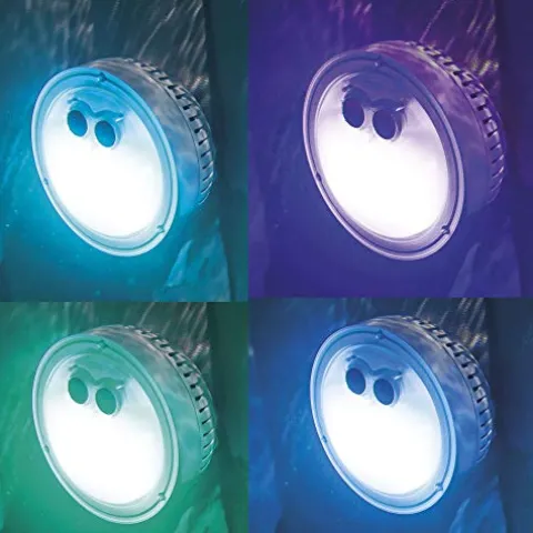 Intex PureSpa Plus Inflatable Hot Tub with LED Light Gray