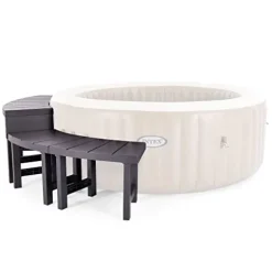 Intex PureSpa Plus Inflatable Hot Tub with Accessories Benches Blue