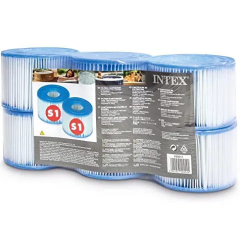 Intex PureSpa Plus 6-Person Inflatable Hot Tub with Filter Cartridges Gray