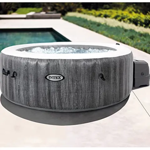 Intex PureSpa Plus 6-Person Inflatable Hot Tub with Filter Cartridges Gray