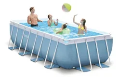 Intex Rectangular Prism Frame Pool Set 16ft x 8ft x 42in Multicolor