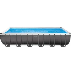 Intex Rectangular Ultra Frame Pool Set 24’x12’x52′ Gray