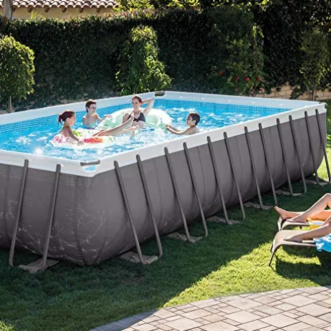 Intex Rectangular Ultra Frame Pool Set 24’x12’x52′ Gray