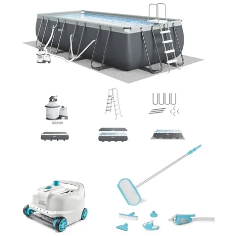 Intex Rectangular Ultra XTR Frame Swimming Pool Set Gray