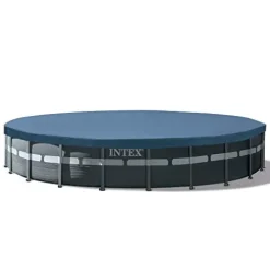 Intex Round Ultra XTR Frame Swimming Pool Set with Filter Pump Gray