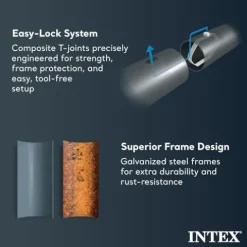 Intex Ultra XTR Deluxe Rectangular Above Ground Pool Set Gray