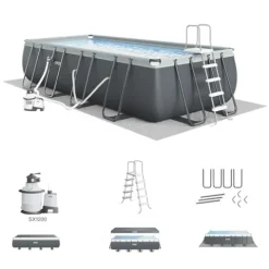 Intex Ultra XTR Rectangular Swimming Pool Set Blue