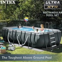 Intex Ultra XTR Rectangular Swimming Pool Set Blue