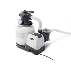 Intex Ultra XTR Rectangular Pool Set with Pump, Vacuum Cleaner & Skimmer Gray